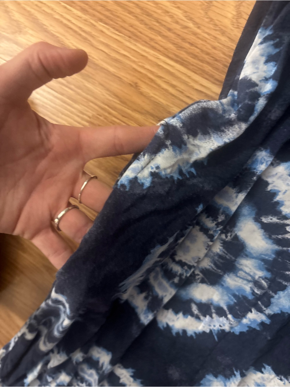 Koolaburra By Ugg Navy & White Tie-Dye Sleeveless Maxi Dress Size Medium - Picture 7 of 8